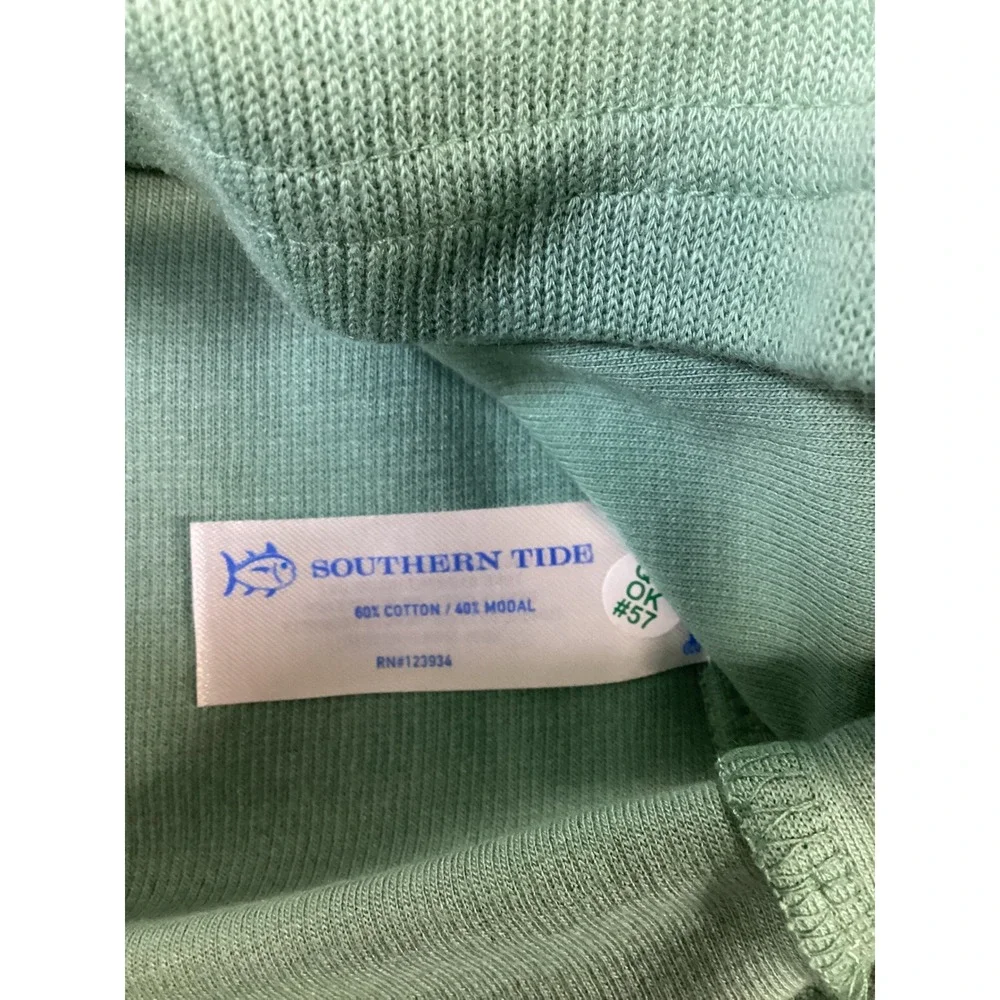 Southern Tide Kids LS Bay View Hoodie Seafoam Green XS 12190 Cotton Modal Hoody